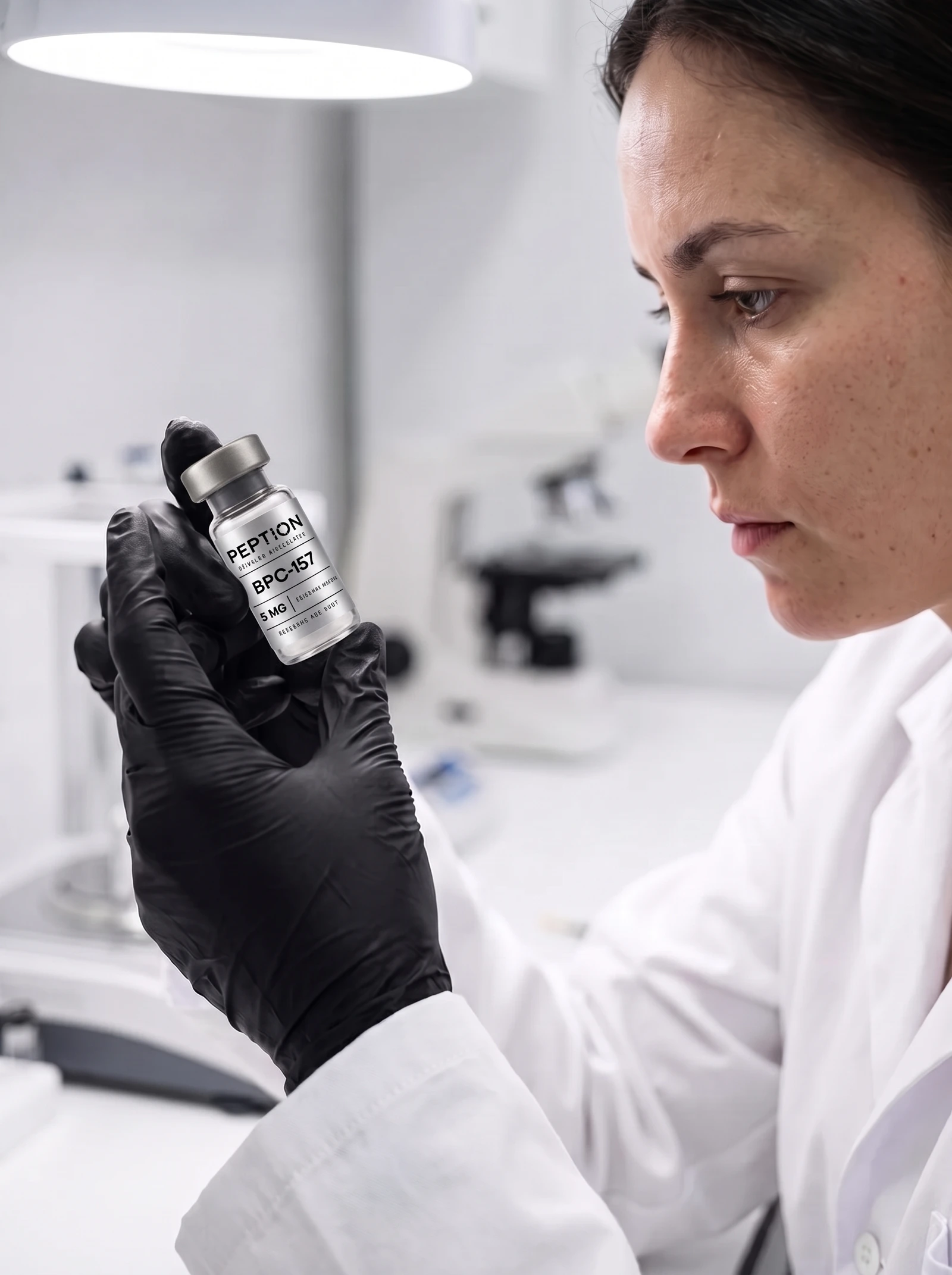 Imagen ilustrativa de laboratorio con vial PEPTION